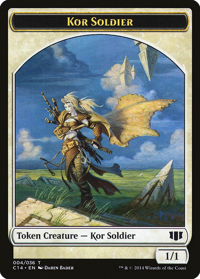 Kor Soldier // Pegasus Double-Sided Token [Commander 2014 Tokens] | Silver Goblin
