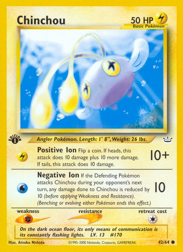 Chinchou (42/64) [Neo Revelation 1st Edition] | Silver Goblin