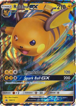 Raichu GX (SM213) (Jumbo Card) [Sun & Moon: Black Star Promos] | Silver Goblin