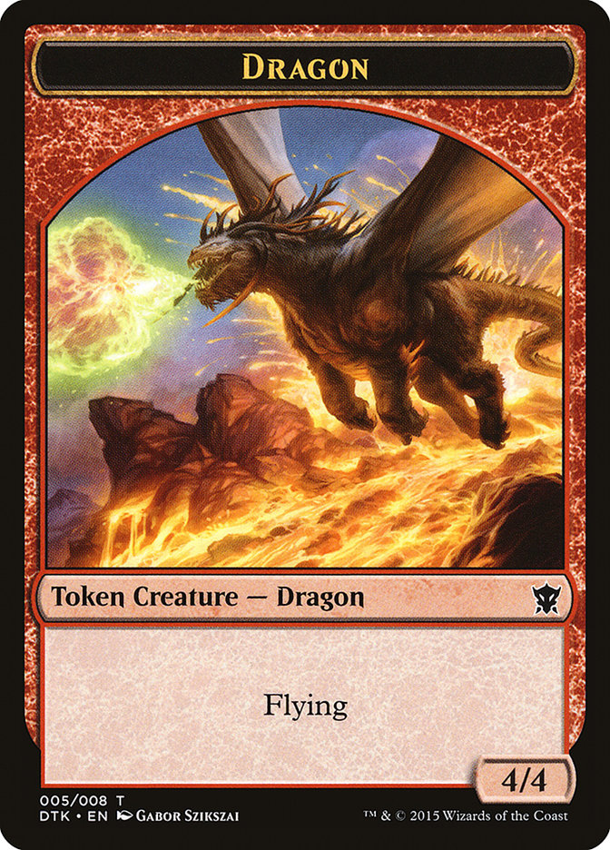 Dragon Token [Dragons of Tarkir Tokens] | Silver Goblin