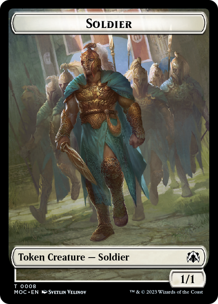 Vampire Knight // Soldier Double-Sided Token [March of the Machine Commander Tokens] | Silver Goblin