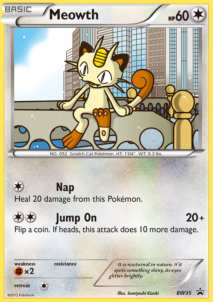 Meowth (BW35) [Black & White: Black Star Promos] | Silver Goblin