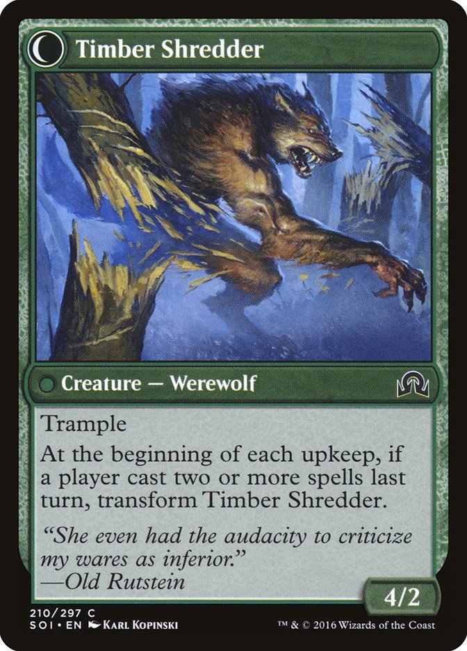 Hinterland Logger // Timber Shredder [Shadows over Innistrad] | Silver Goblin