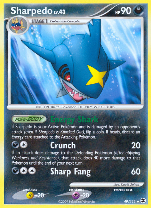 Sharpedo (49/111) [Platinum: Rising Rivals] | Silver Goblin