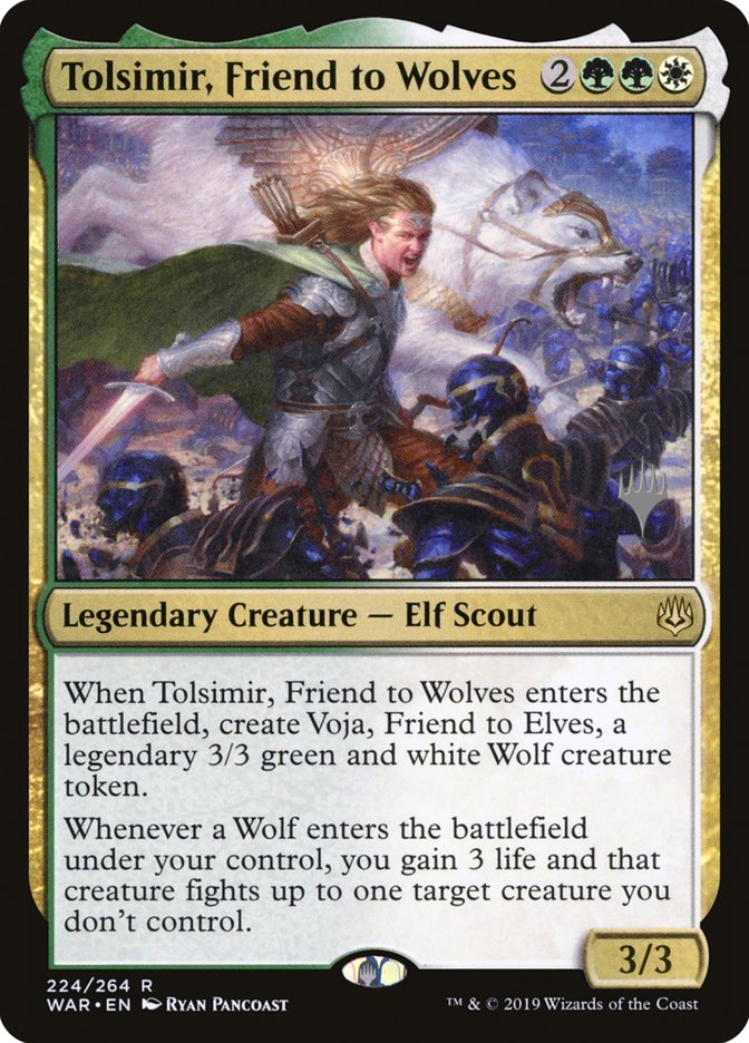 Tolsimir, Friend to Wolves (Promo Pack) [War of the Spark Promos] | Silver Goblin