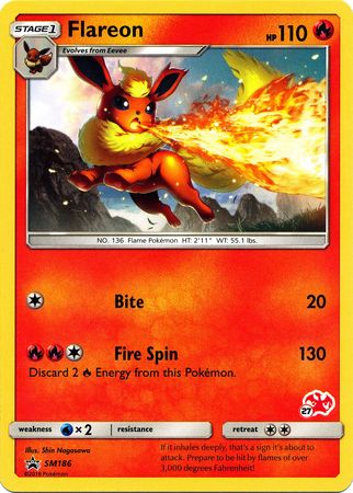 Flareon (SM186) (Charizard Stamp #27) [Battle Academy 2020] | Silver Goblin