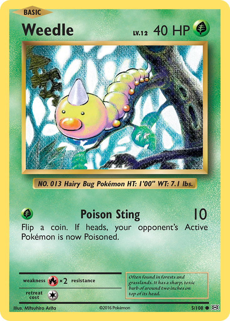 Weedle (5/108) [XY: Evolutions] | Silver Goblin