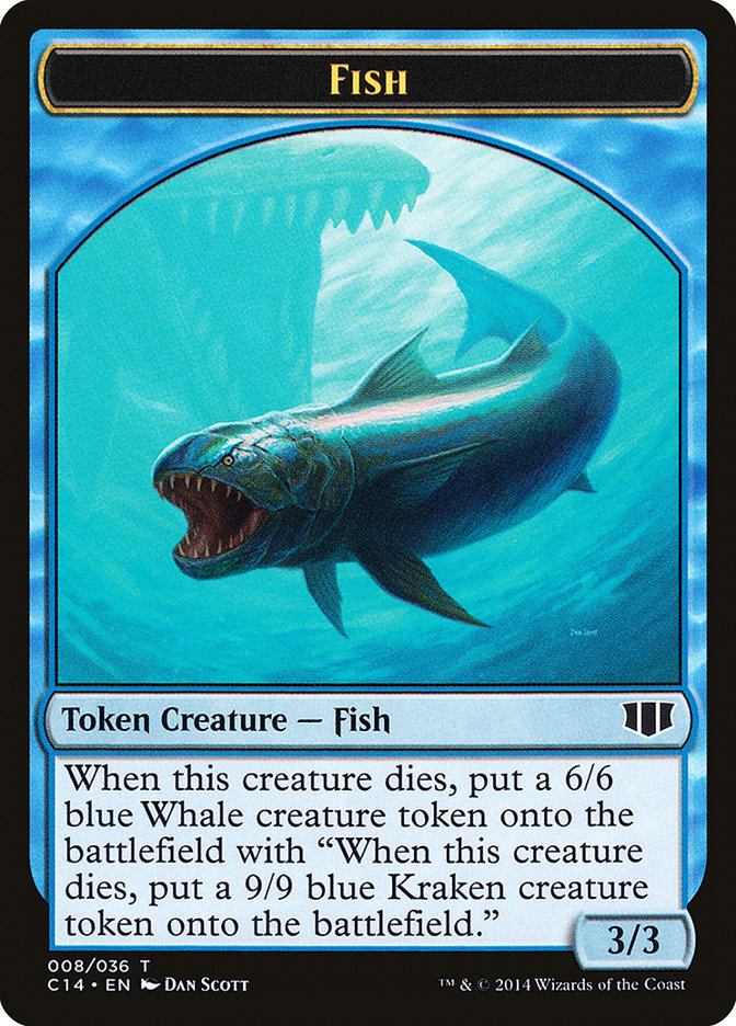 Fish // Zombie (011/036) Double-Sided Token [Commander 2014 Tokens] | Silver Goblin