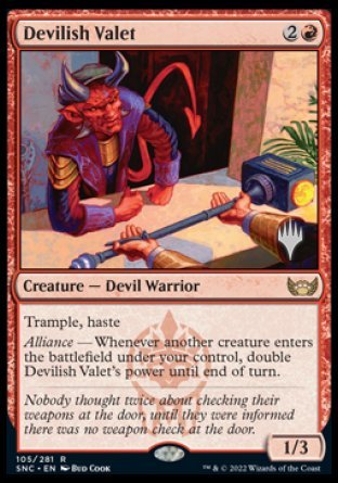 Devilish Valet (Promo Pack) [Streets of New Capenna Promos] | Silver Goblin