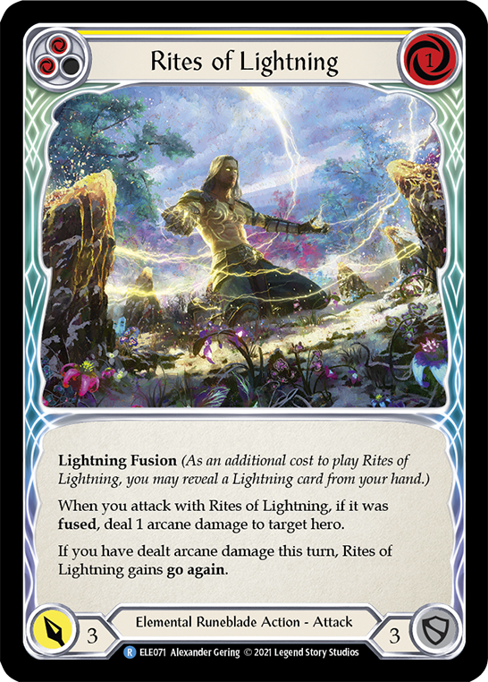 Rites of Lightning (Yellow) [ELE071] (Tales of Aria)  1st Edition Normal | Silver Goblin