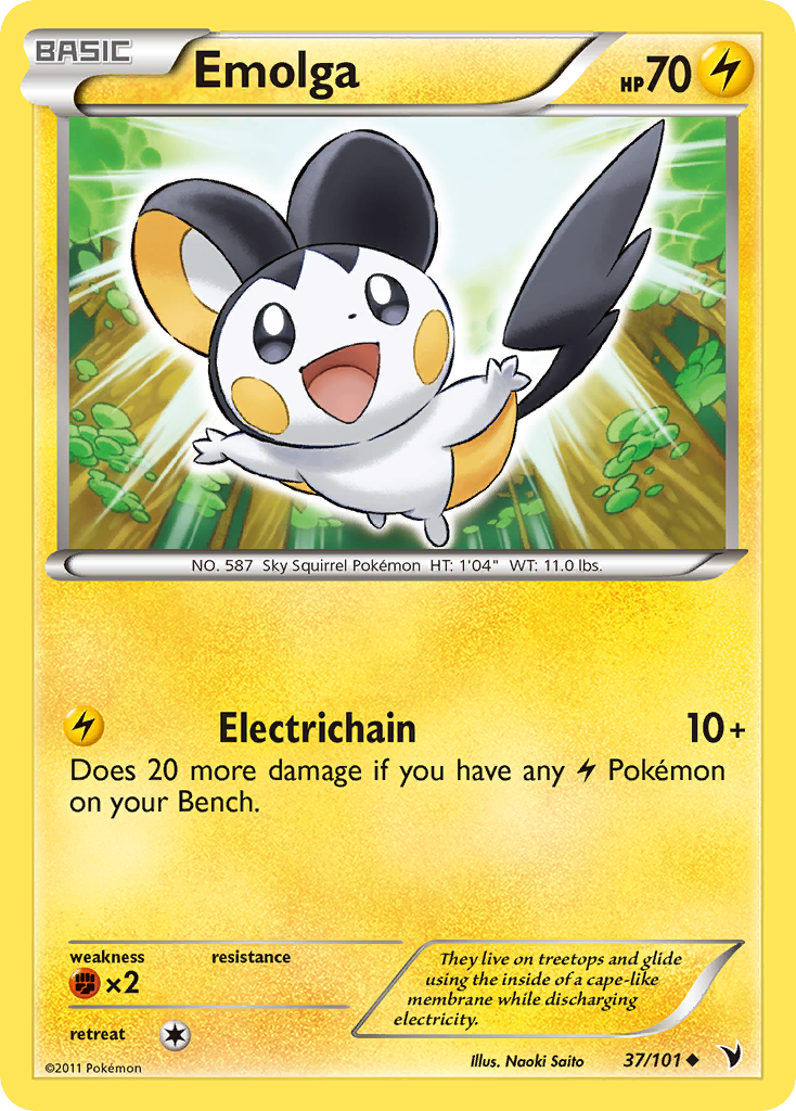 Emolga (37/101) [Black & White: Noble Victories] | Silver Goblin