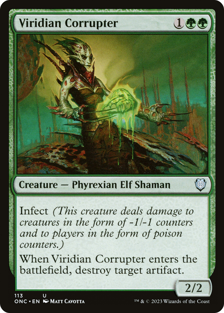 Viridian Corrupter [Phyrexia: All Will Be One Commander] | Silver Goblin