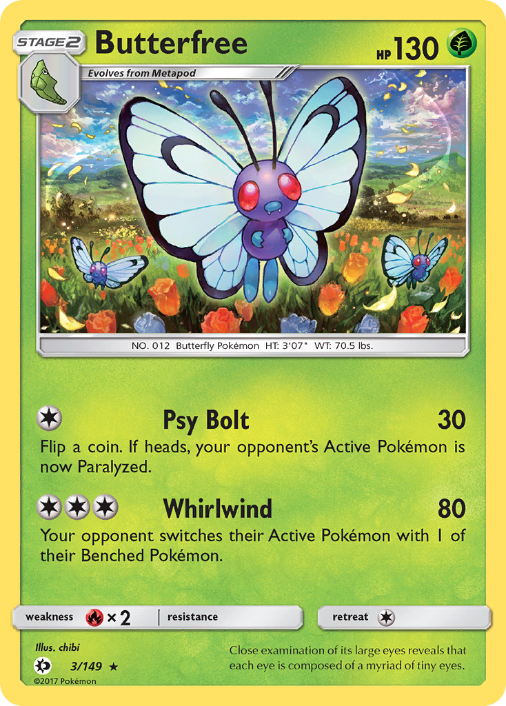 Butterfree (3/149) [Sun & Moon: Base Set] | Silver Goblin