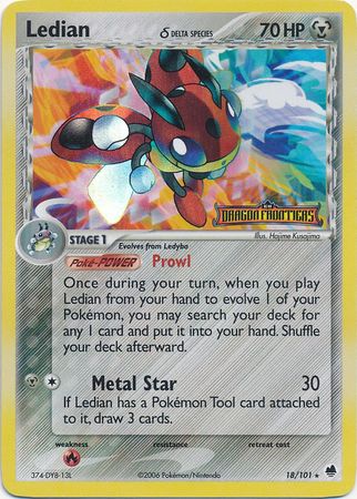 Ledian (18/101) (Delta Species) (Stamped) [EX: Dragon Frontiers] | Silver Goblin