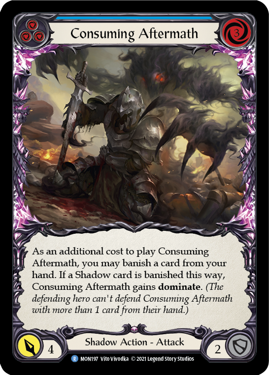 Consuming Aftermath (Blue) [MON197] (Monarch)  1st Edition Normal | Silver Goblin