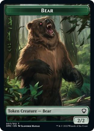 Kavu // Bear Double-Sided Token [Dominaria United Commander Tokens] | Silver Goblin