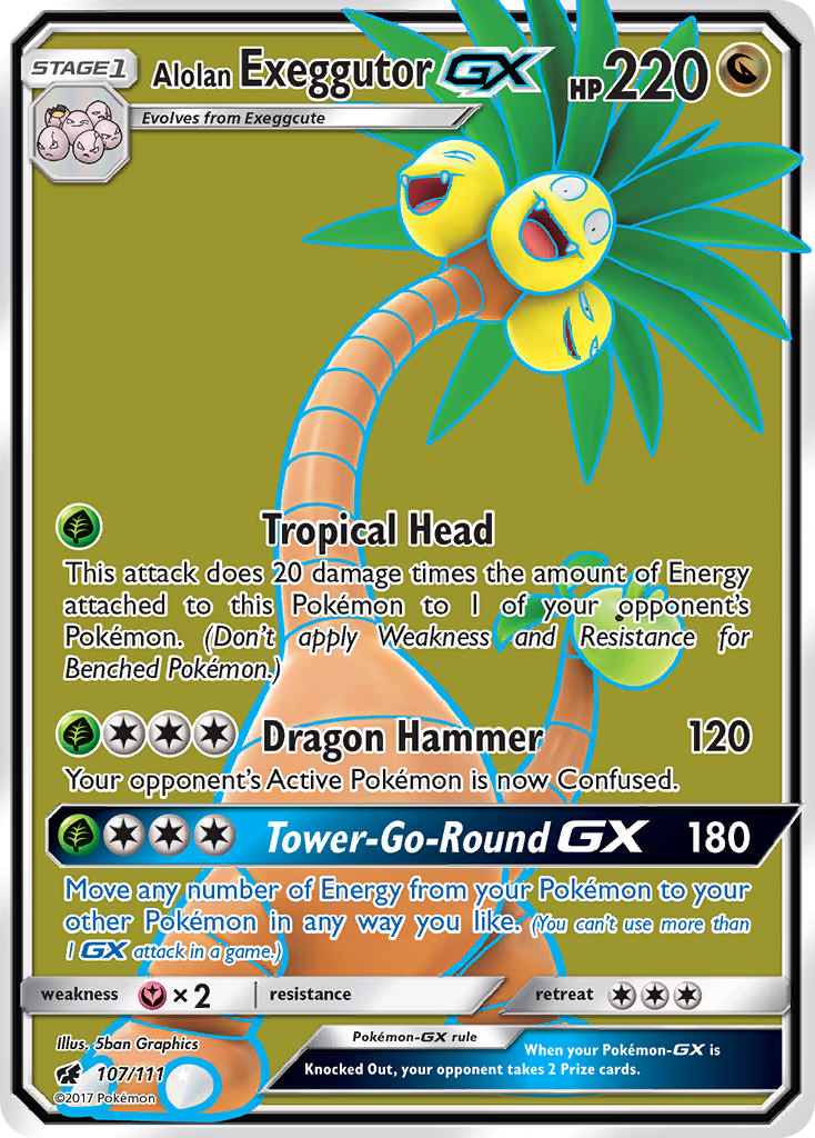 Alolan Exeggutor GX (107/111) [Sun & Moon: Crimson Invasion] | Silver Goblin