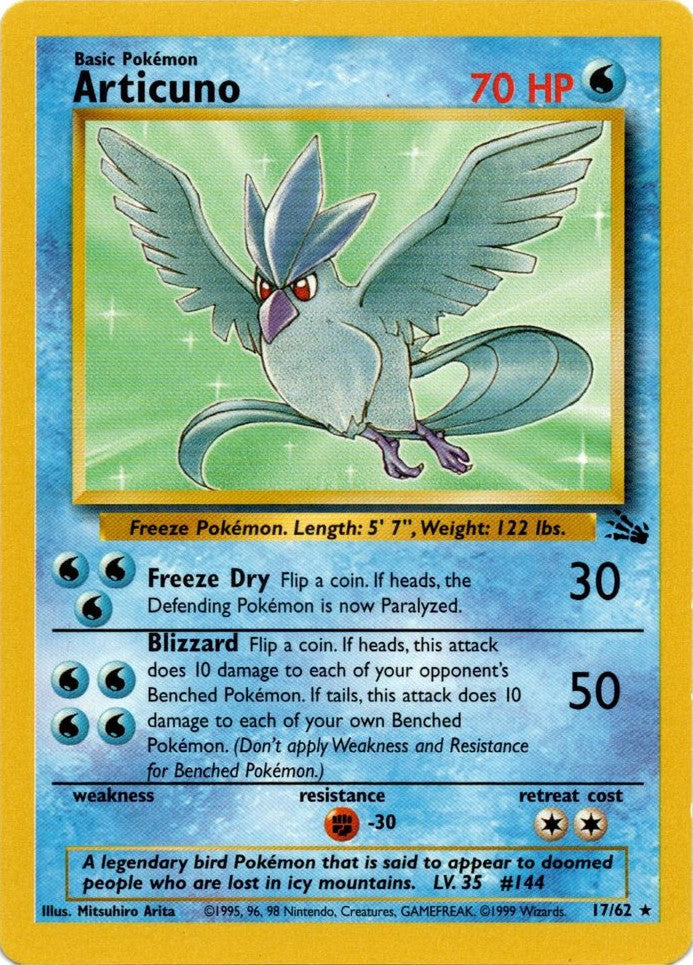 Articuno (17/62) [Fossil Unlimited] | Silver Goblin