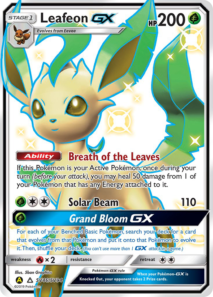 Leafeon GX (SV46/SV94) [Sun & Moon: Hidden Fates - Shiny Vault] | Silver Goblin