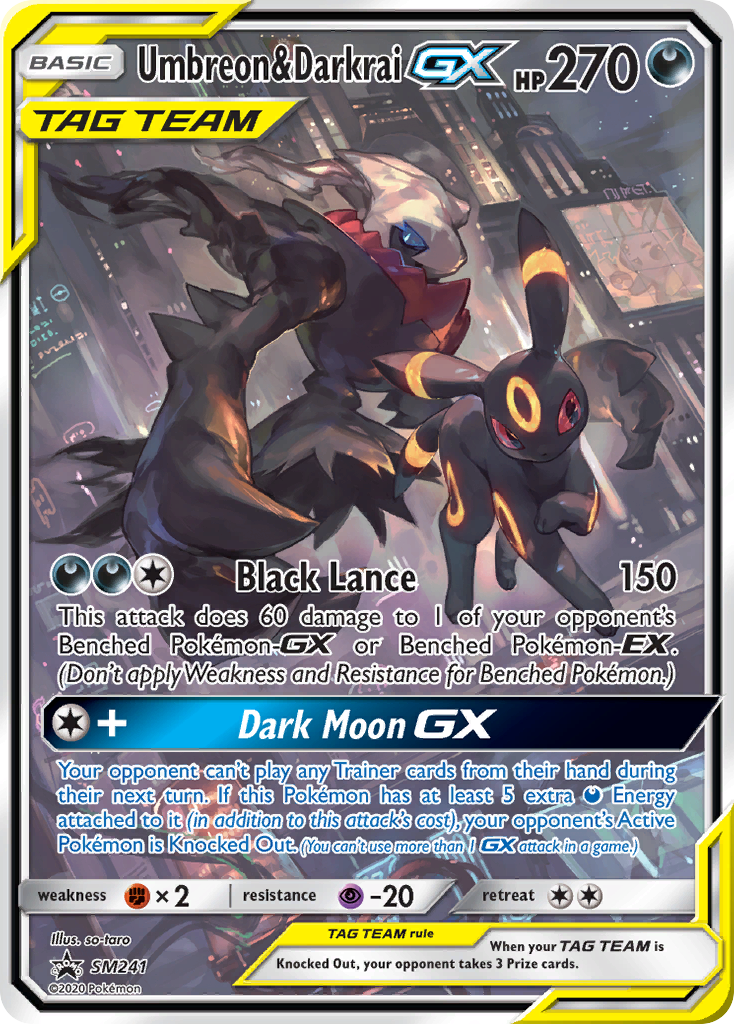 Umbreon & Darkrai GX (SM241) (Jumbo Card) [Sun & Moon: Black Star Promos] | Silver Goblin