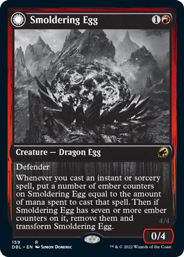 Smoldering Egg // Ashmouth Dragon [Innistrad: Double Feature] | Silver Goblin