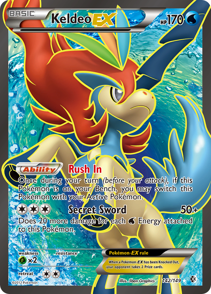 Keldeo EX (142/149) [Black & White: Boundaries Crossed] | Silver Goblin