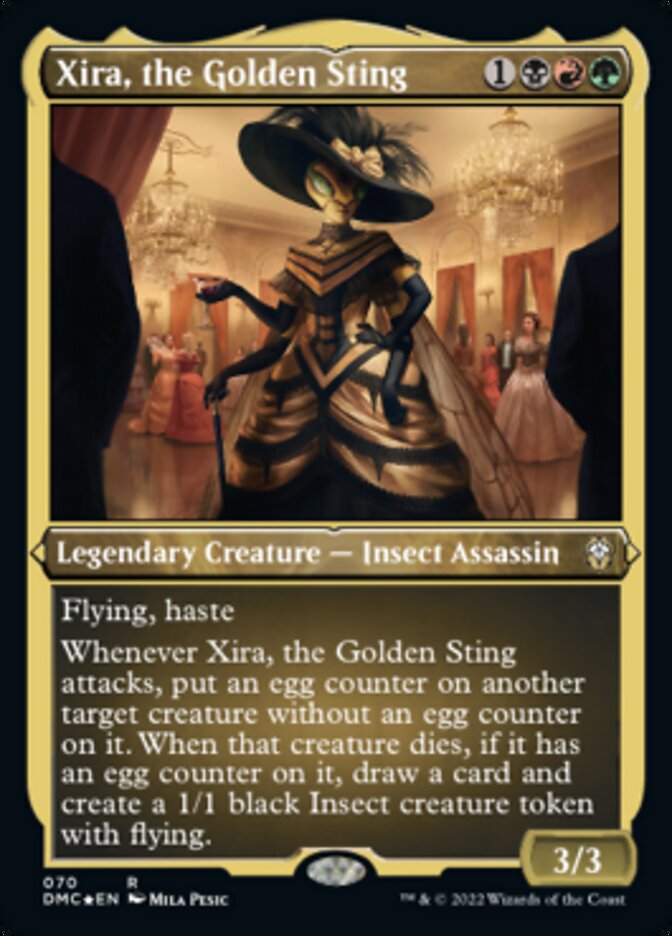 Xira, the Golden Sting (Foil Etched) [Dominaria United Commander] | Silver Goblin