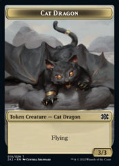 Cat Dragon // Soldier Double-Sided Token [Double Masters 2022 Tokens] | Silver Goblin