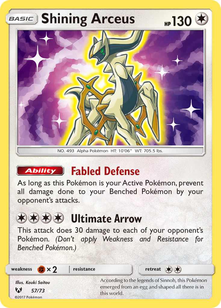 Shining Arceus (57/73) [Sun & Moon: Shining Legends] | Silver Goblin