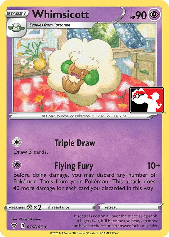 Whimsicott (076/185) [Prize Pack Series One] | Silver Goblin