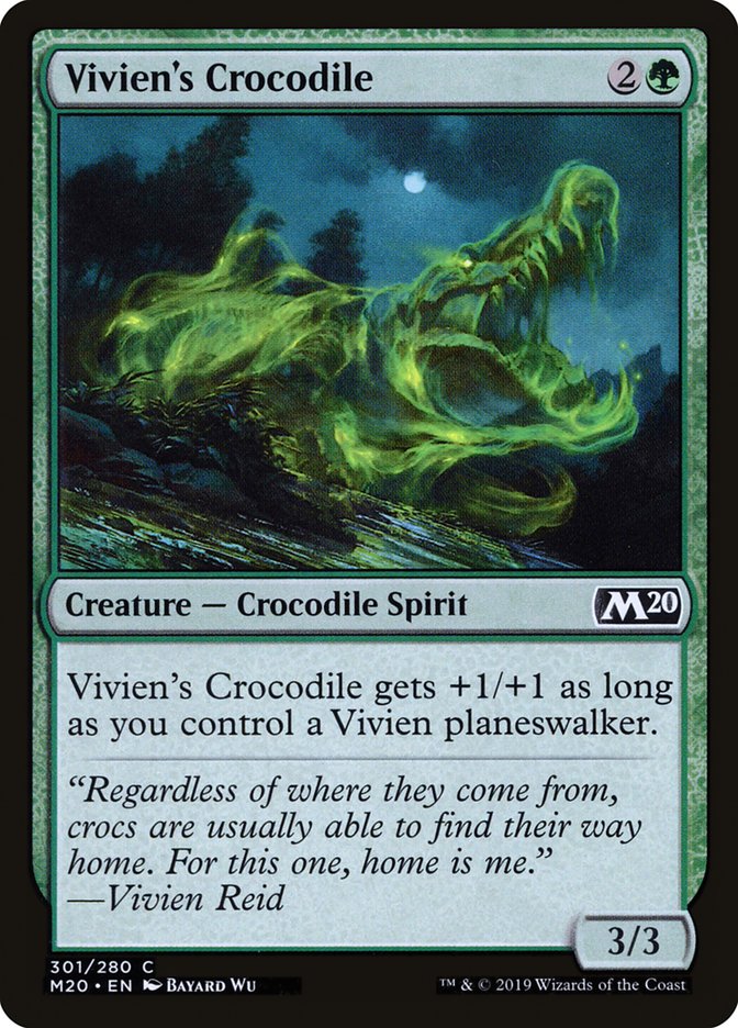Vivien's Crocodile [Core Set 2020] | Silver Goblin