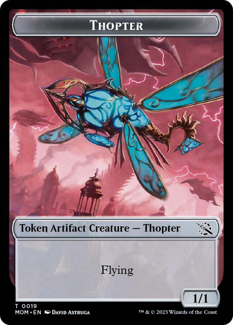Thopter // Beast Double-Sided Token [March of the Machine Commander Tokens] | Silver Goblin