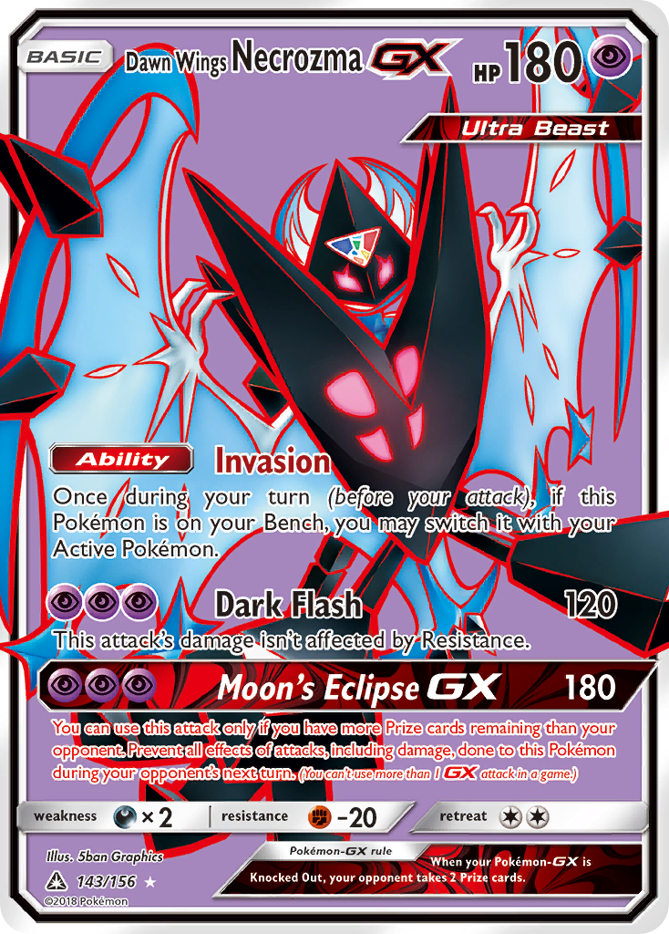 Dawn Wings Necrozma GX (143/156) [Sun & Moon: Ultra Prism] | Silver Goblin