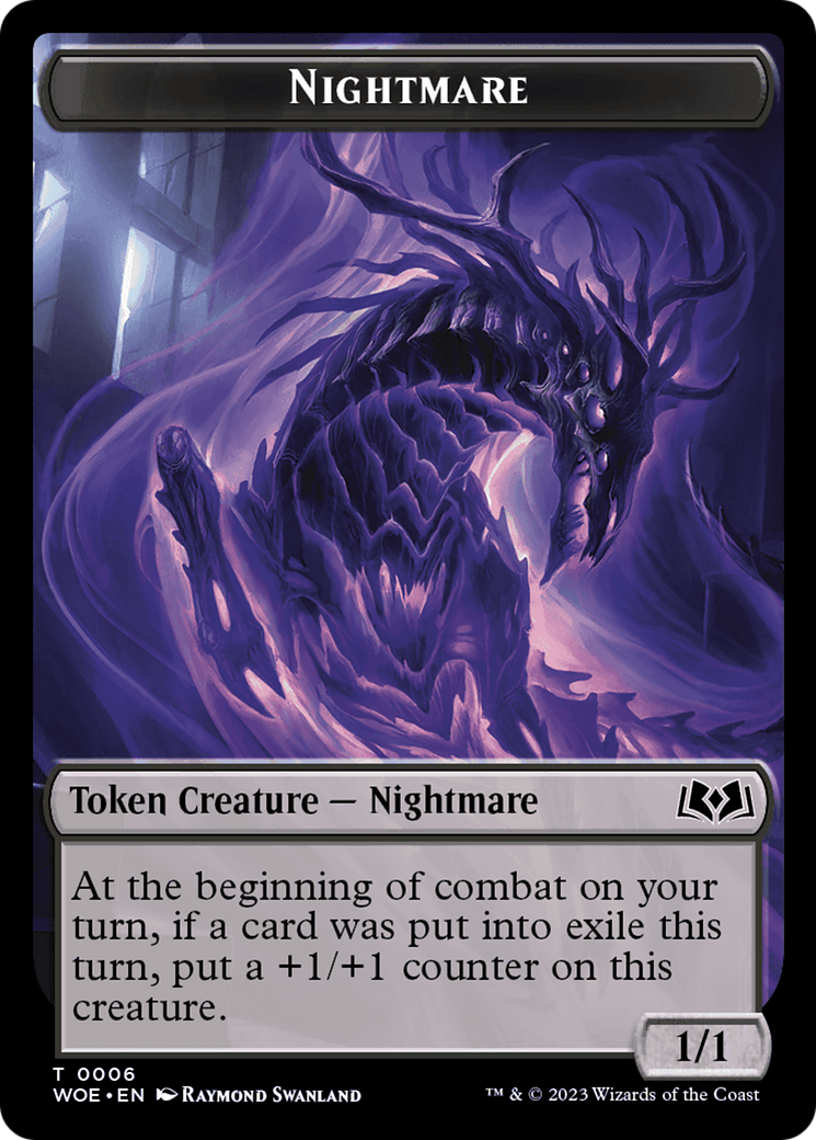 Nightmare // Food (0012) Double-Sided Token [Wilds of Eldraine Tokens] | Silver Goblin