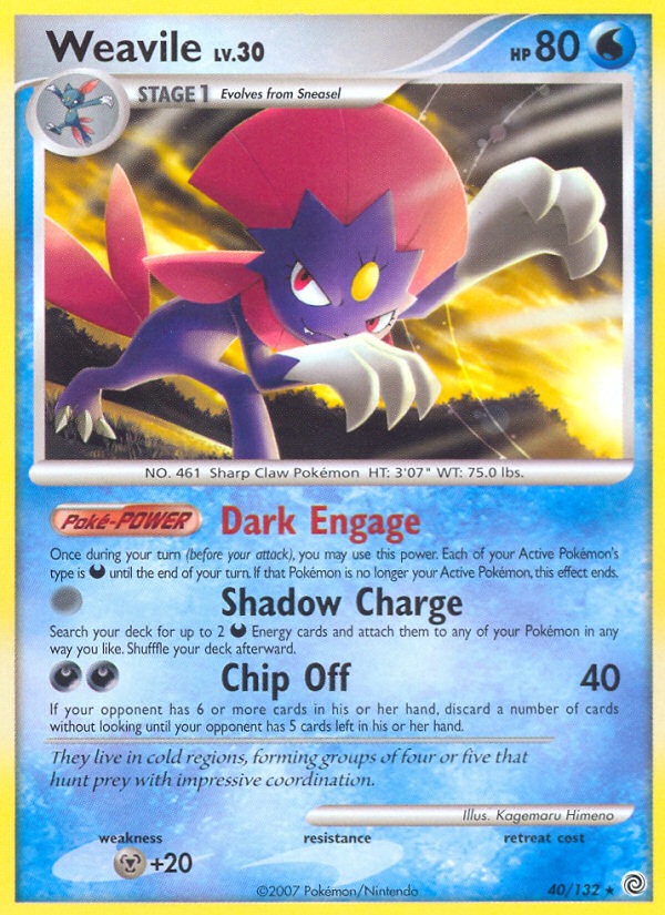 Weavile (40/132) [Diamond & Pearl: Secret Wonders] | Silver Goblin