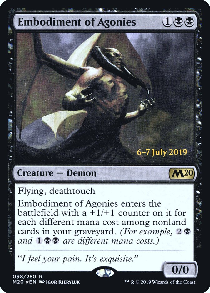 Embodiment of Agonies [Core Set 2020 Prerelease Promos] | Silver Goblin