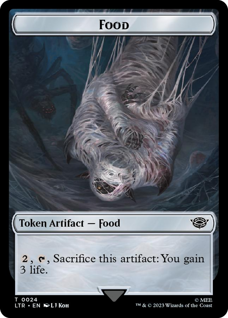Smaug // Food (0024) Double-Sided Token (Surge Foil) [The Lord of the Rings: Tales of Middle-Earth Tokens] | Silver Goblin