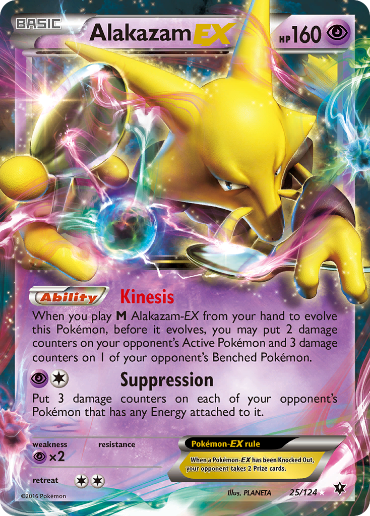 Alakazam EX (25/124) [XY: Fates Collide] | Silver Goblin