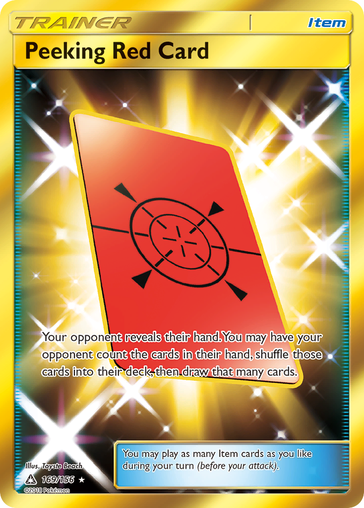 Peeking Red Card (169/156) [Sun & Moon: Ultra Prism] | Silver Goblin