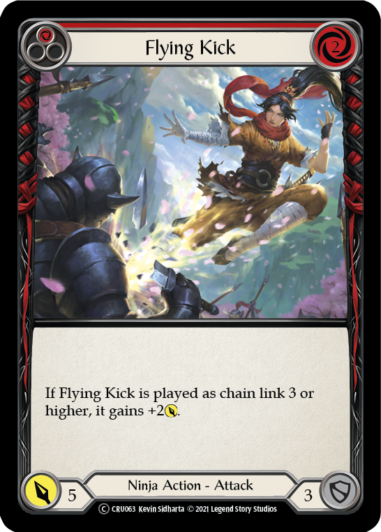 Flying Kick (Red) [U-CRU063] (Crucible of War Unlimited)  Unlimited Normal | Silver Goblin