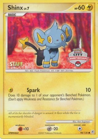 Shinx (98/130) (Staff City Championships Promo) [Nintendo: Black Star Promos] | Silver Goblin