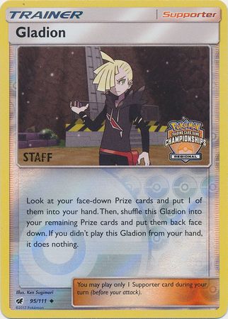 Gladion (95/111) (Regional Championship Promo Staff) [Sun & Moon: Crimson Invasion] | Silver Goblin