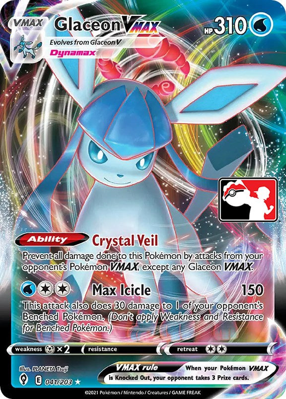 Glaceon VMAX (041/203) [Prize Pack Series One] | Silver Goblin