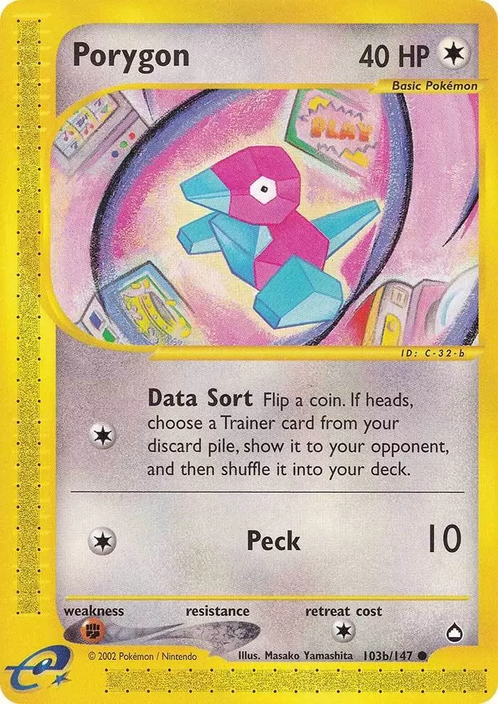 Porygon (103b/147) [Aquapolis] | Silver Goblin