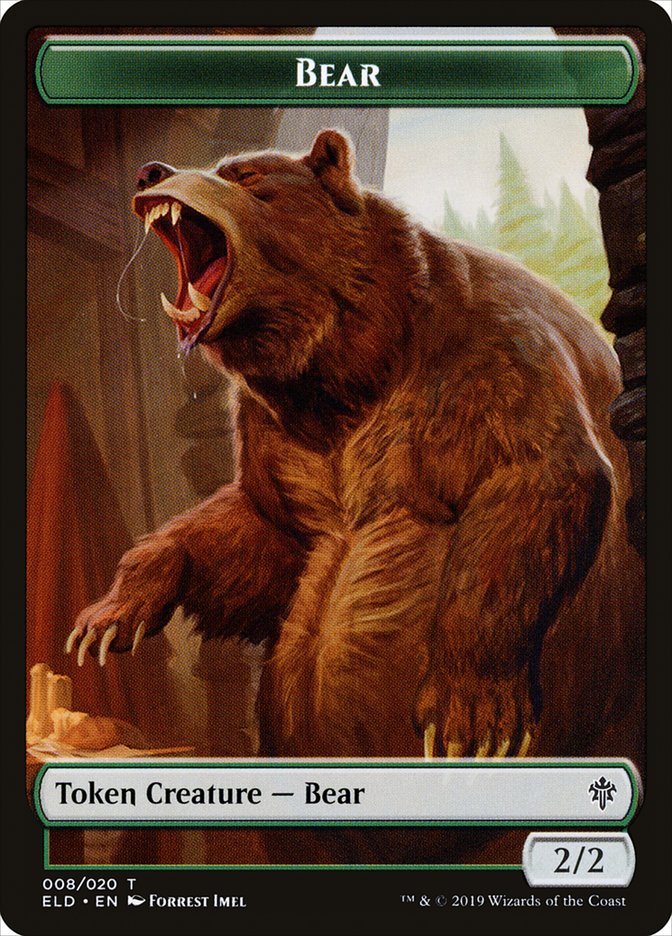 Bear Token [Throne of Eldraine Tokens] | Silver Goblin
