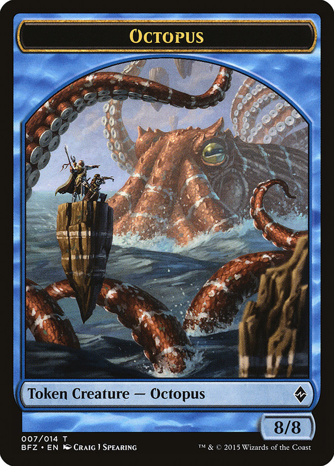 Octopus Token [Battle for Zendikar Tokens] | Silver Goblin