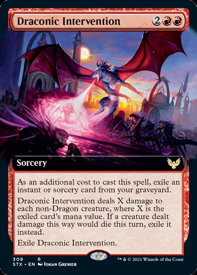 Draconic Intervention (Extended Art) [Strixhaven: School of Mages] | Silver Goblin