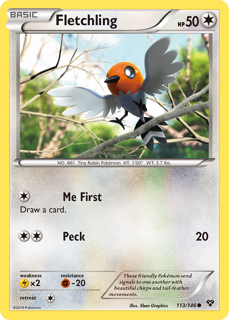 Fletchling (113/146) [XY: Base Set] | Silver Goblin