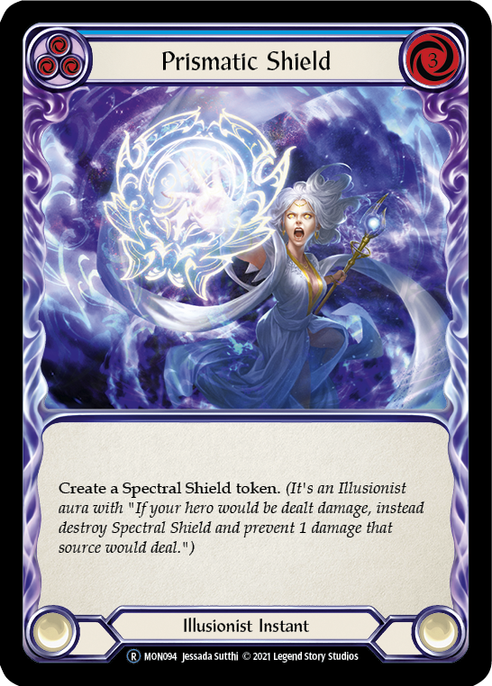 Prismatic Shield (Blue) [U-MON094] (Monarch Unlimited)  Unlimited Normal | Silver Goblin