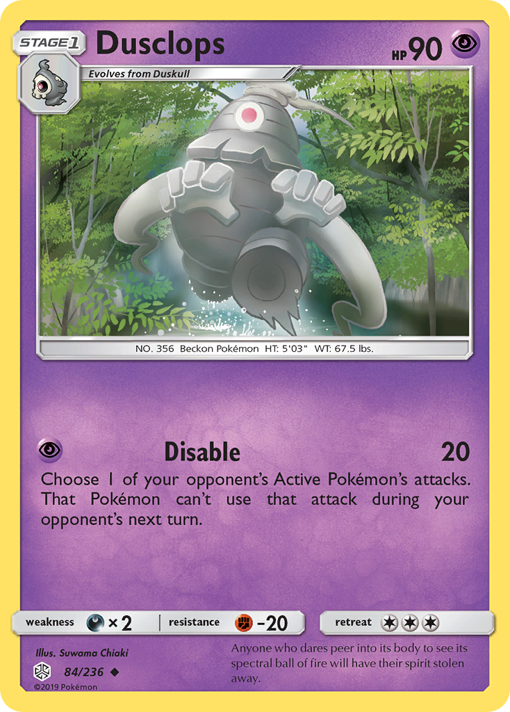 Dusclops (84/236) [Sun & Moon: Cosmic Eclipse] | Silver Goblin